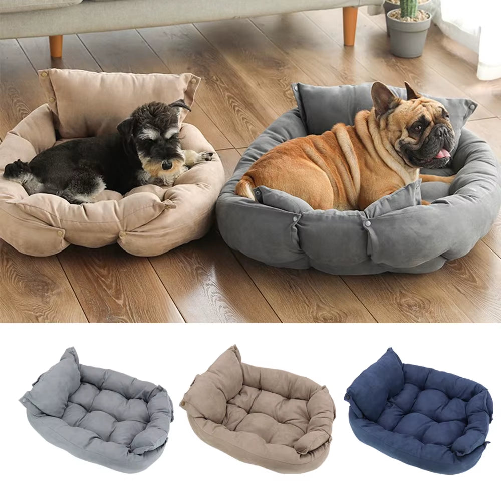 Soft Warm Dog Bed Sofa Winter Pet Sleeping Bed Mat 3 in 1 Puppy Cat Nest Cushion for Small Medium Dogs Cats Kitten Pet Supplies