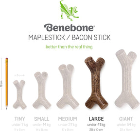 Maplestick Durable Dog Chew Toy for Aggressive Chewers, Crafted from Real Maplewood, Made in the USA, Large Size