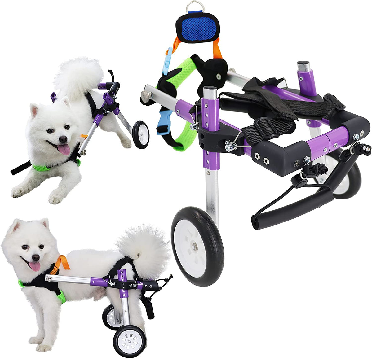 Adjustable Dog Wheelchair for Rear Leg Support - Pet Mobility Aid for Dogs with Hind Leg Disabilities (XS-A)