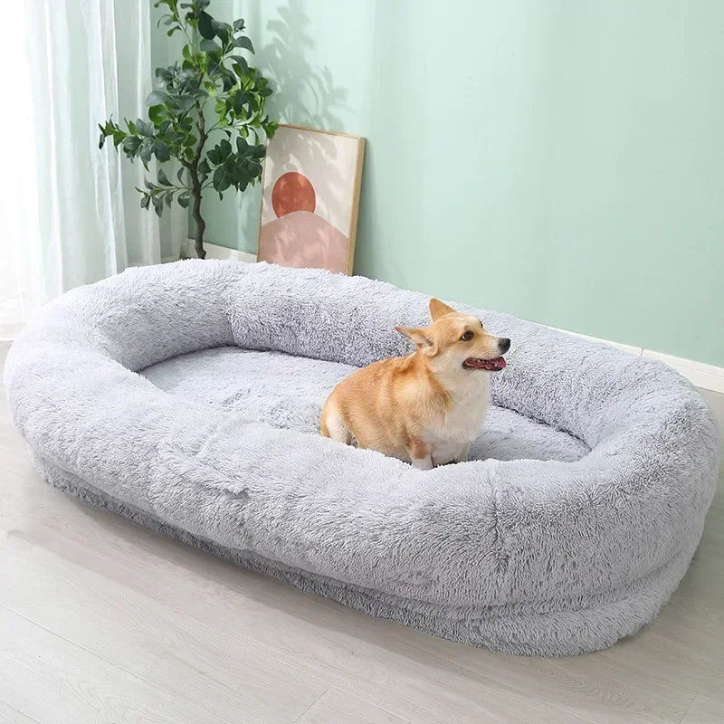 Plush Round Dog Bed - Winter Warm Sponge Pet Mattress and Kennel Supplies