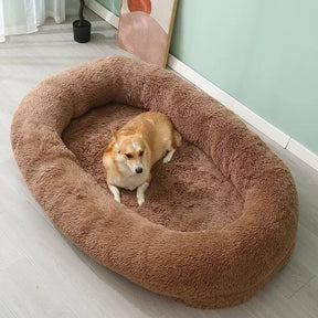 Plush Round Dog Bed - Winter Warm Sponge Pet Mattress and Kennel Supplies