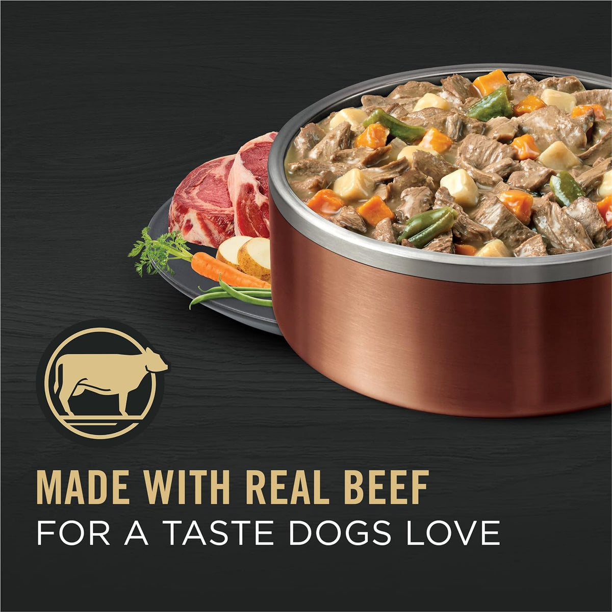 Complete Essentials, Beef and Vegetables Entree in Wet Dog Food Gravy - (Pack of 12) 13 Oz. Cans