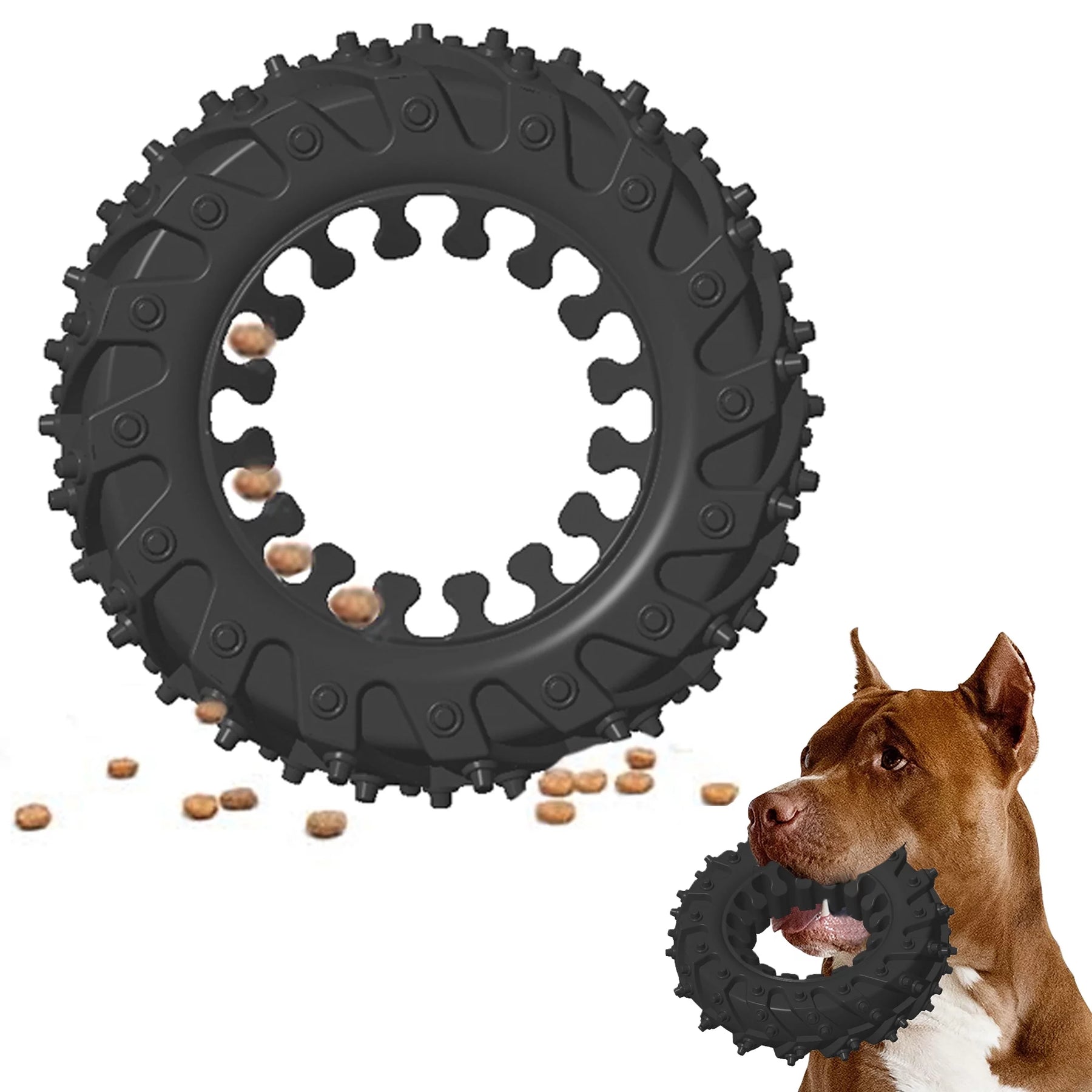 Tough Dog Toys for Aggressive Chewers Large Breed,Rubber Tire Dog Toy for Teething, Indestructible Dog Toys,Durable Dog Chew Toys for Aggressive Chewers,Puppy,Small, Medium