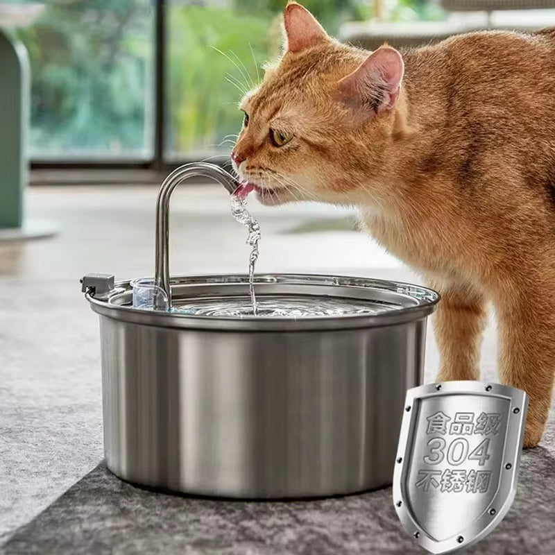 Intelligent Stainless Steel Automatic Cat Water Fountain