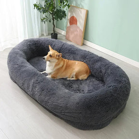 Plush Round Dog Bed - Winter Warm Sponge Pet Mattress and Kennel Supplies