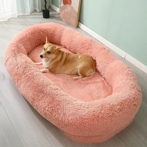 Plush Round Dog Bed - Winter Warm Sponge Pet Mattress and Kennel Supplies