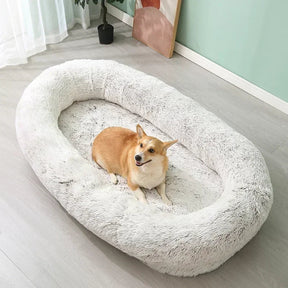 Plush Round Dog Bed - Winter Warm Sponge Pet Mattress and Kennel Supplies