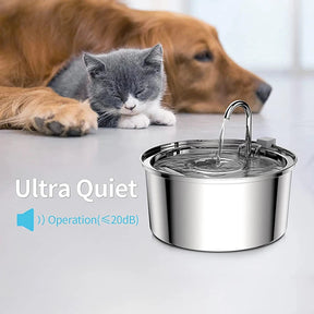 Automatic Stainless Steel Cat Water Fountain - Intelligent Pet Drinking Dispenser