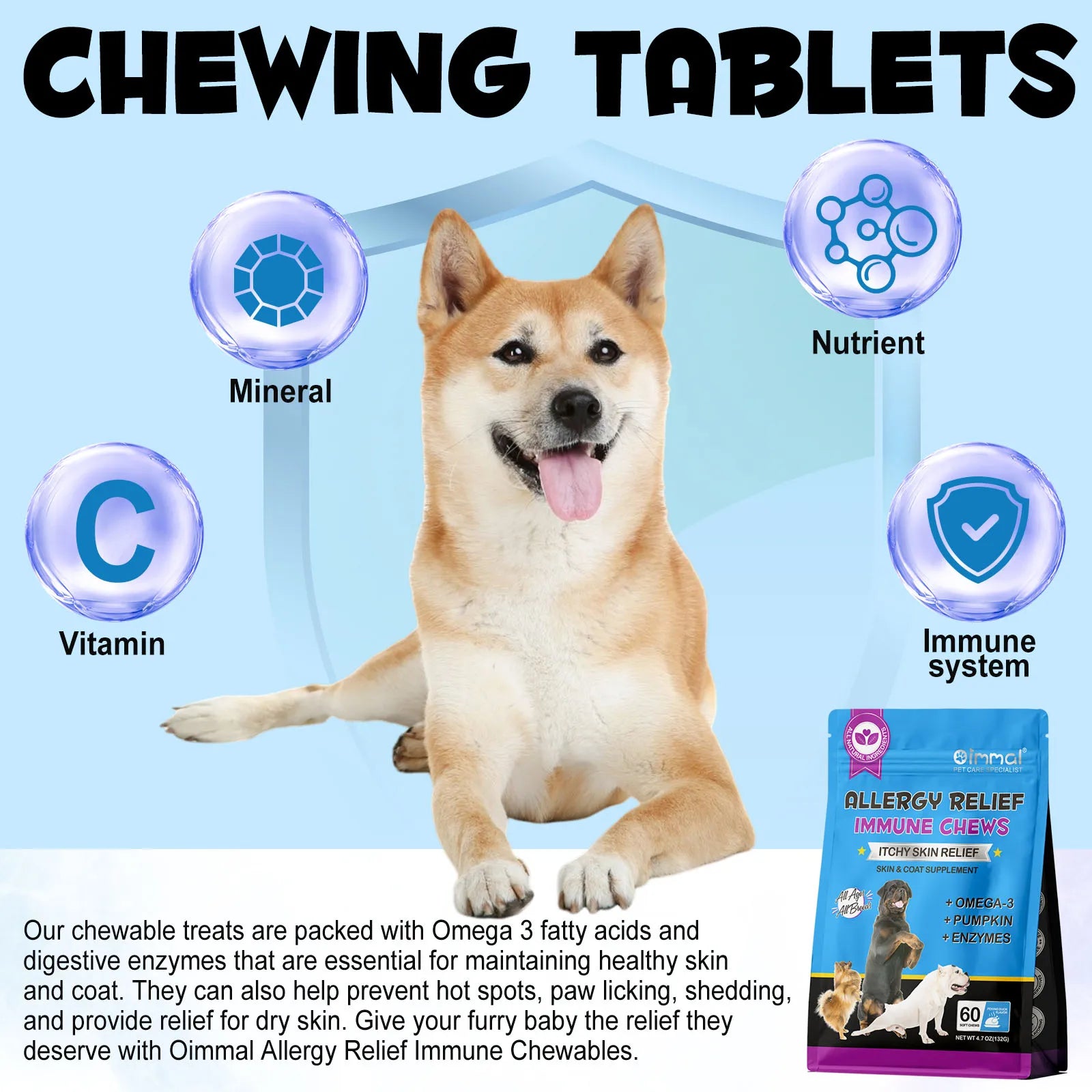 Dog Allergy Relief Chews 60 Count