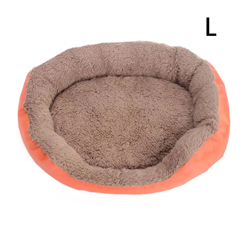 Super Soft Pet Bed Kennel Dog Round Cat Winter Warm Sleeping Bag Long Plush Puppy Cushion Mat Portable Cat Supplies 35/46 / 68cm