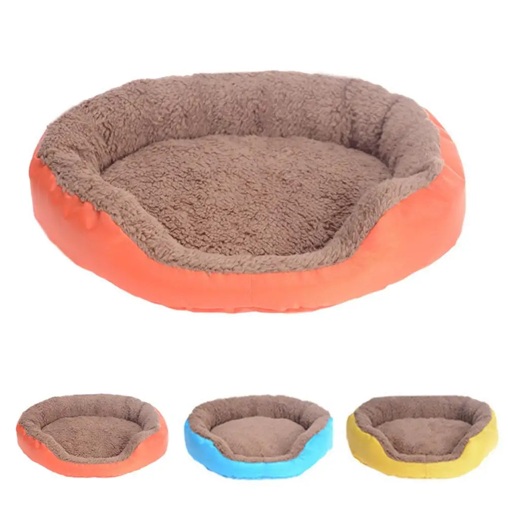 Super Soft Pet Bed Kennel Dog Round Cat Winter Warm Sleeping Bag Long Plush Puppy Cushion Mat Portable Cat Supplies 35/46 / 68cm