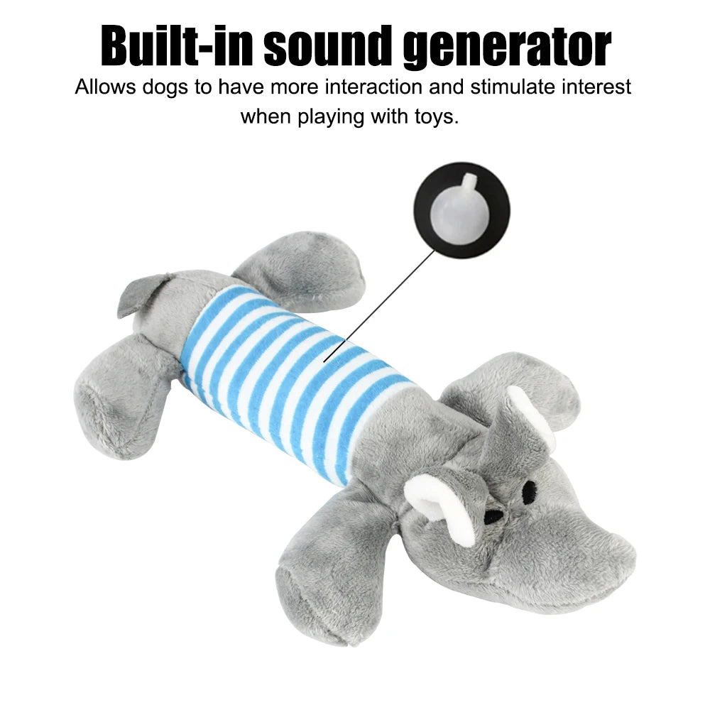 Elephant Duck Pig Squeaky Toys