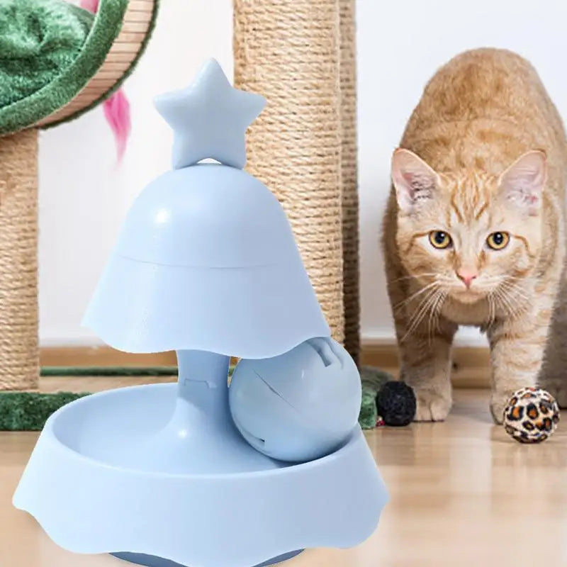 Interactive Turntable Cat Ball Toy