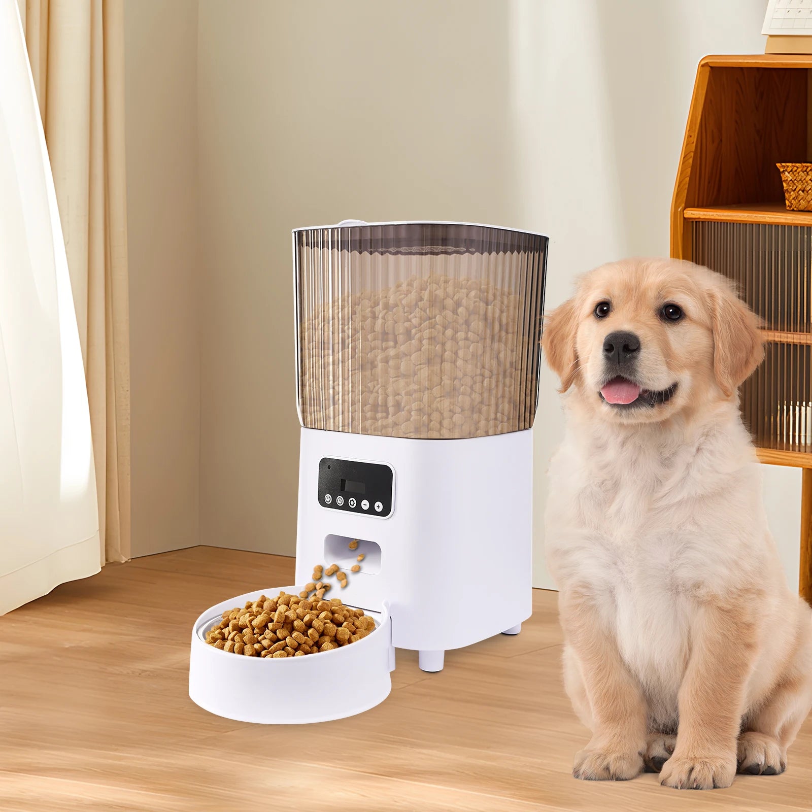 5l Automatic Feeder, Dog and Cat Food Bowl, Large Capacity Pet Food Storage Dispenser Container, Small Dog and Pet Accessories