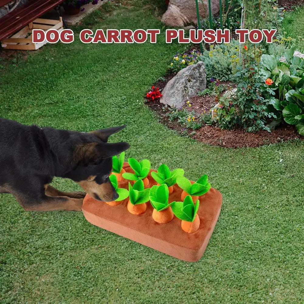 Plush Carrot Dog Toy