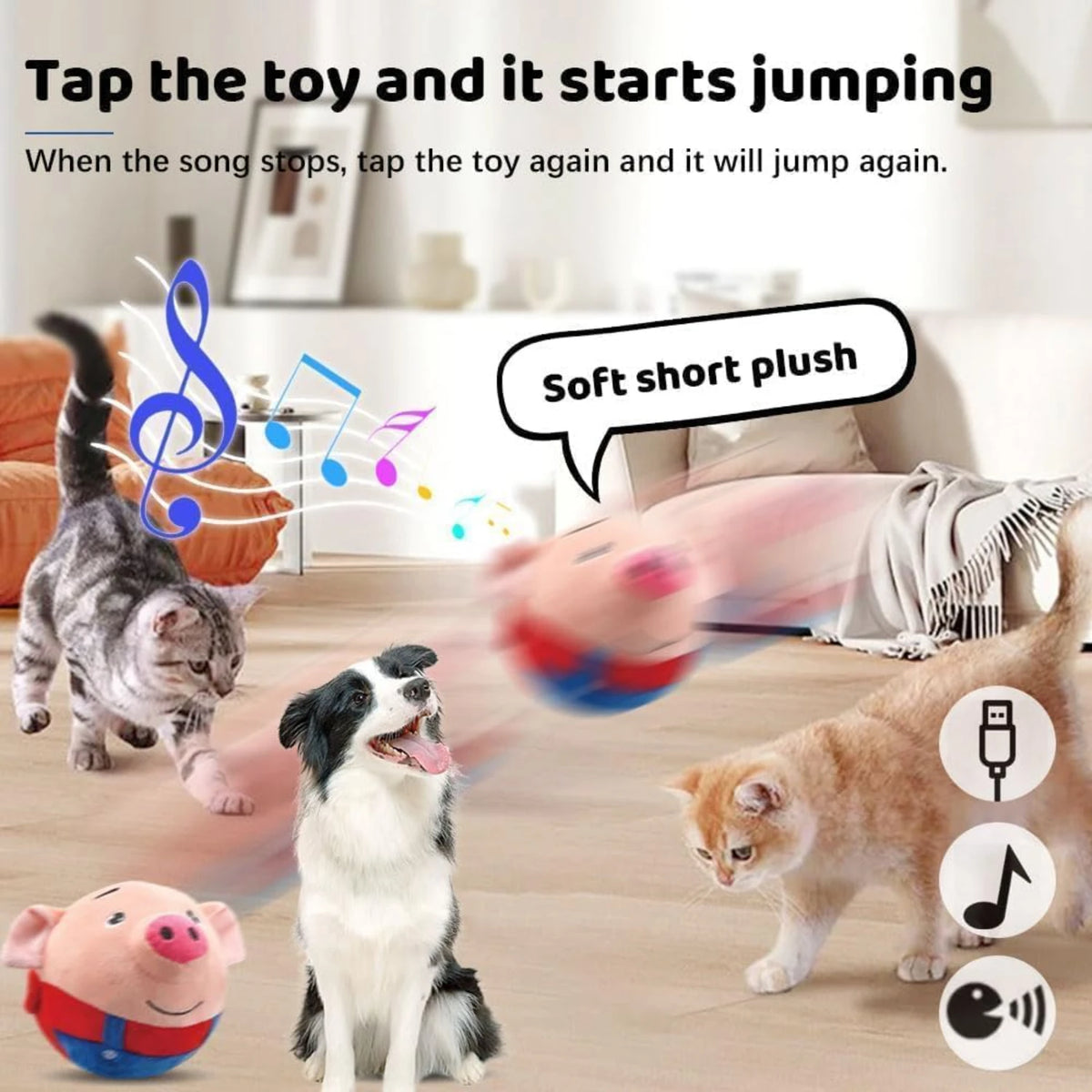 USB Rechargeable Squeaky Dog Toy