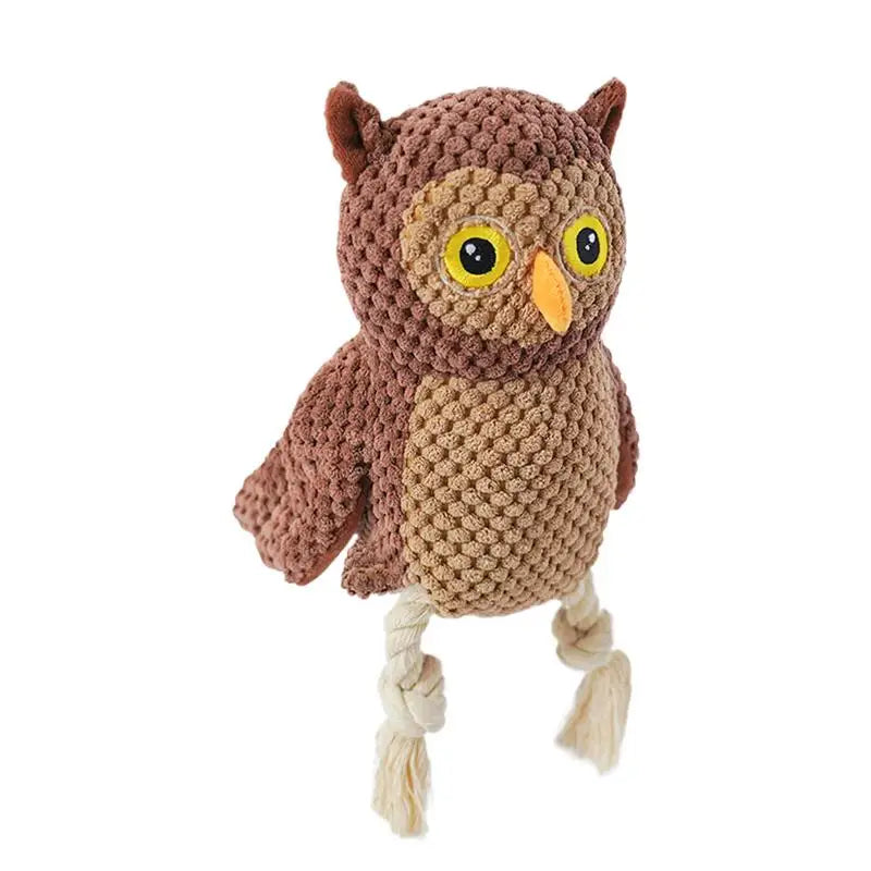 Owl Dog Toy Animals Chewing Toy Dog Toys Animals Chew Toy Interactive Soft Squeaky Puppy Toys for Small Medium Large Dogs Pet