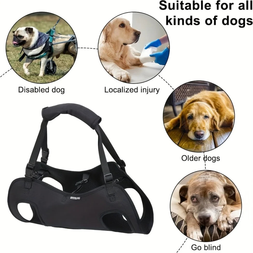 Adjustable Dog Lift Harness Support Sling | Pet Rehabilitation Straps for Old & Disabled Dogs | Padded Breathable Aid for Joint