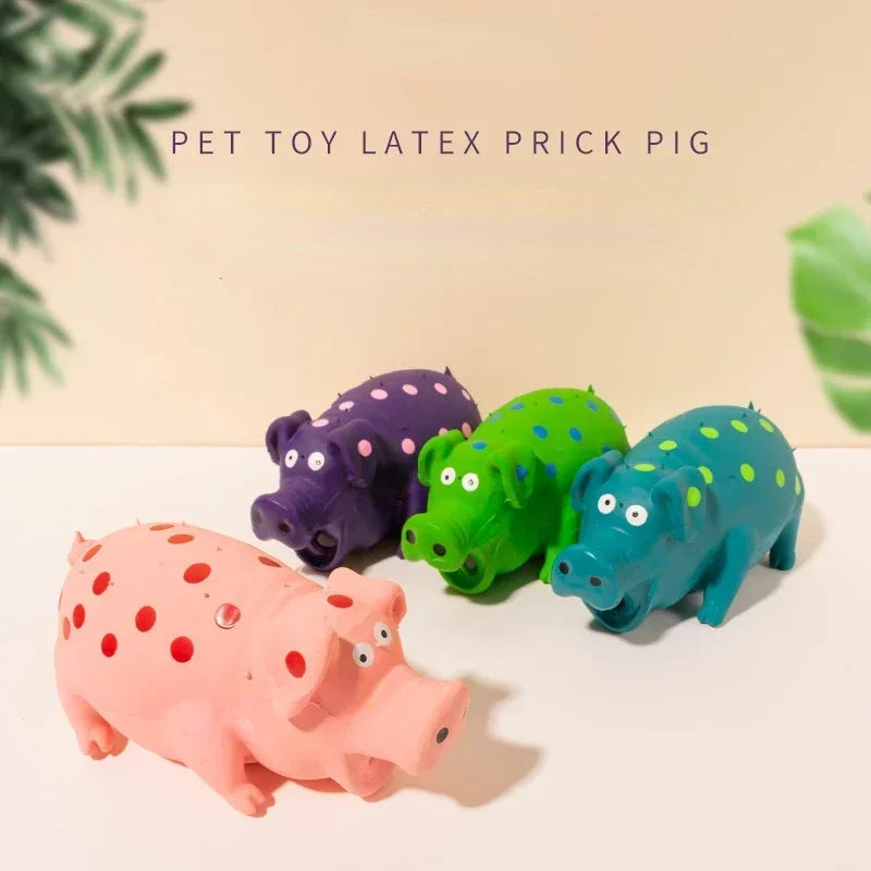 Durable Squeaky Pig Dog Toy