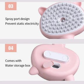 Steam Cat Brush 3 In 1 Pet Steamer Massage Brush Self-Cleaning Wet Cat Comb Water Tank Suitable For Dogs Cats Reduce Flying Hair