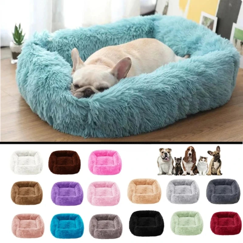 Luxury Square Dog Bed Plush