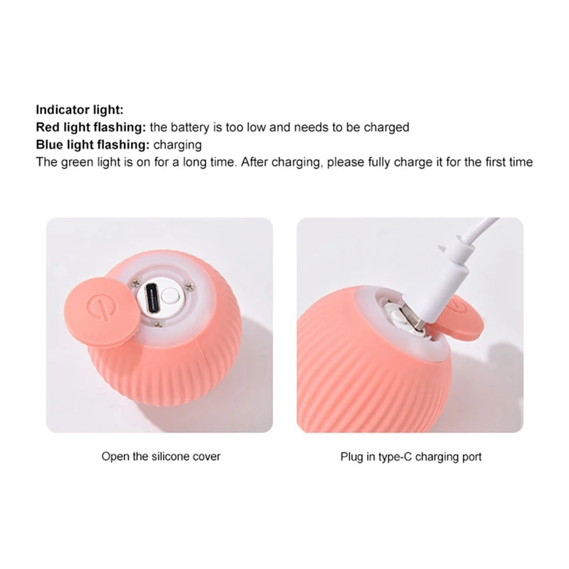 Glowing Automatic Rolling Cat Toy