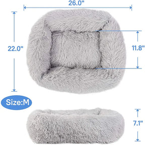 Luxury Square Dog Bed Plush