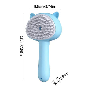 Steam Cat Brush 3 In 1 Pet Steamer Massage Brush Self-Cleaning Wet Cat Comb Water Tank Suitable For Dogs Cats Reduce Flying Hair