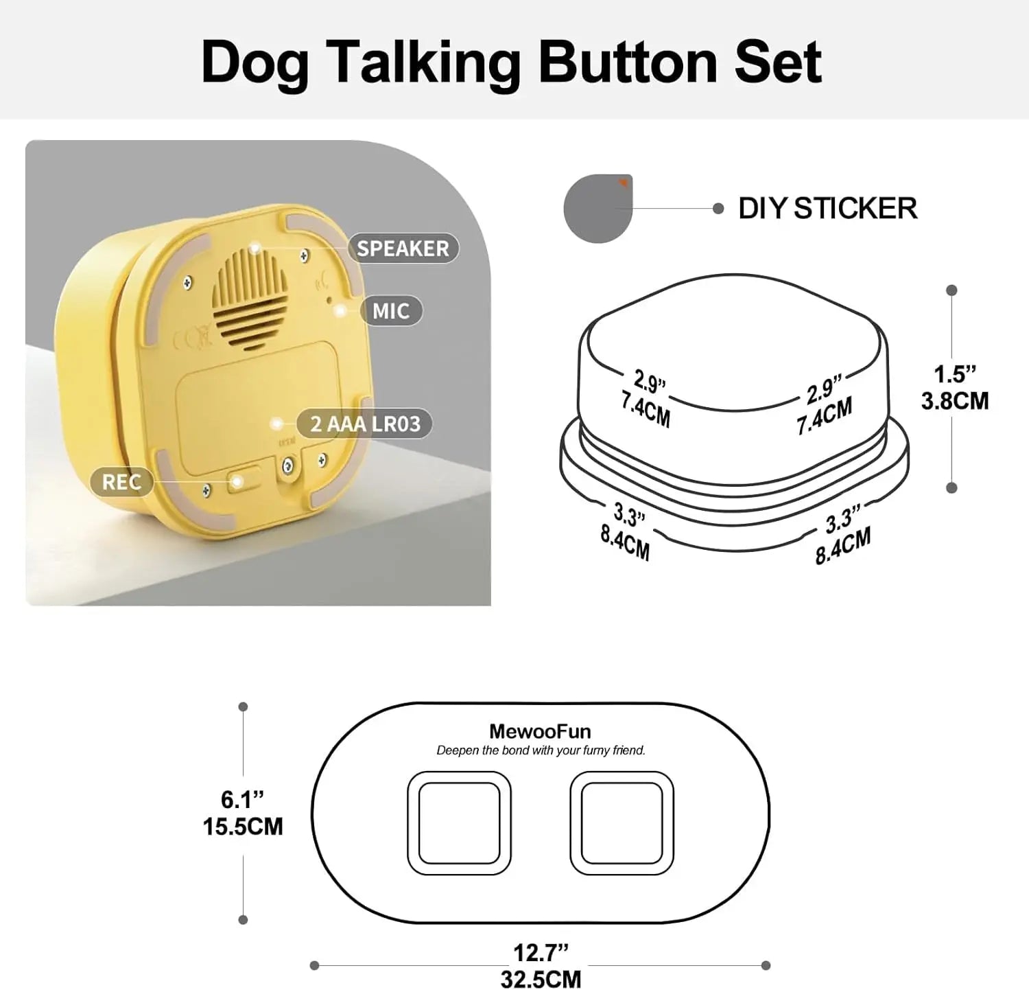 Mewoofun Dog Communication Buttons