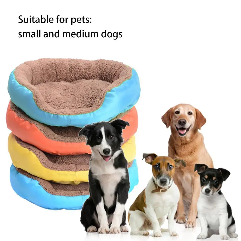 Super Soft Pet Bed Kennel Dog Round Cat Winter Warm Sleeping Bag Long Plush Puppy Cushion Mat Portable Cat Supplies 35/46 / 68cm