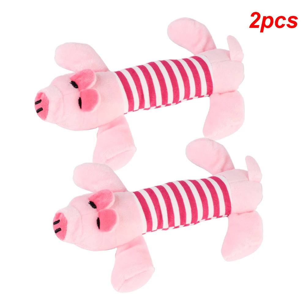 Elephant Duck Pig Squeaky Toys