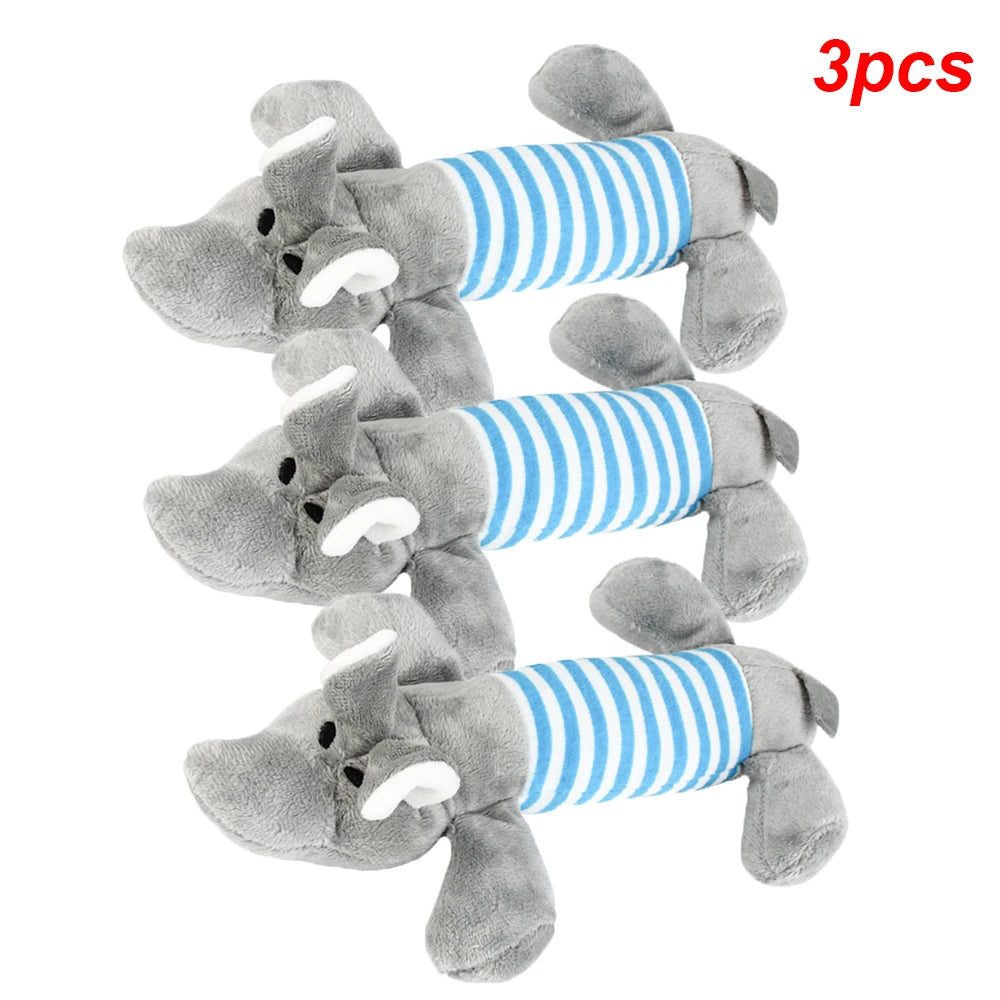 Elephant Duck Pig Squeaky Toys