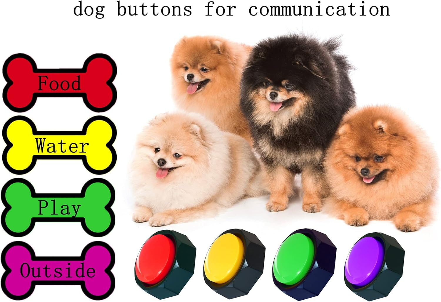 4 Recordable Communication Buttons