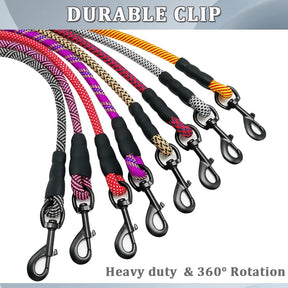 Heavy-Duty Nylon Dog Leash with Soft Padded Handle - Available in Multiple Lengths for Large, Medium, and Small Dogs