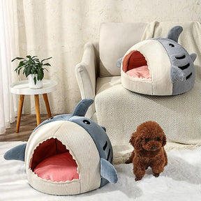 Premium Plush Shark-Shaped Pet Bed