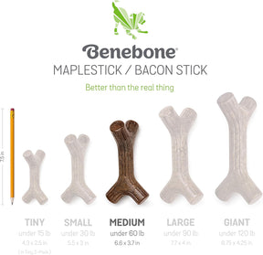 Maplestick Durable Dog Chew Toy for Aggressive Chewers - Medium, Made in the USA with Real Maplewood